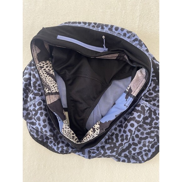 Lululemon Speed Short Ace Spot Lullaby Blue Black Size 4 - Picture 6 of 11